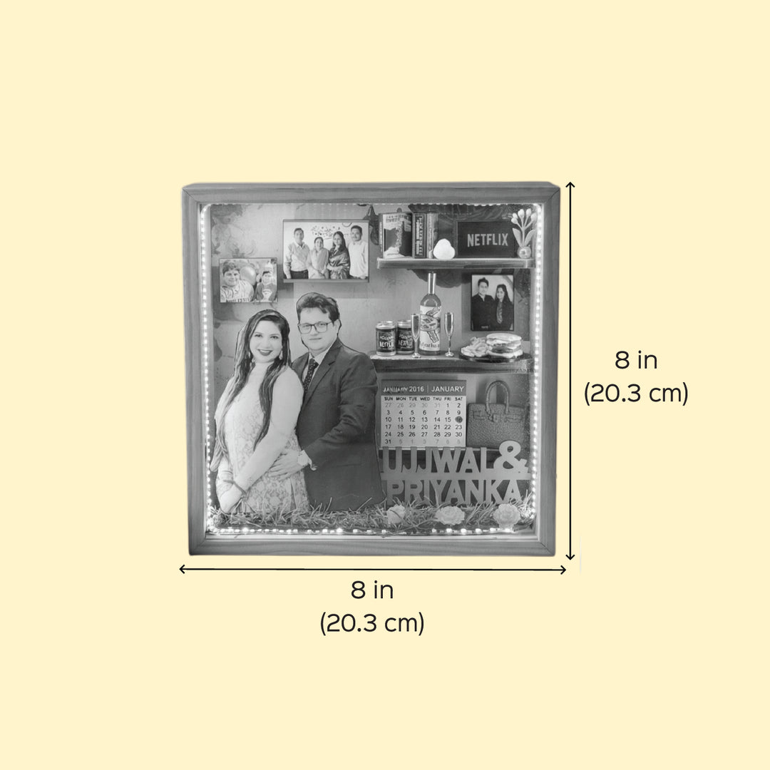 Anniversary Theme Photo Personalized Minature Frame