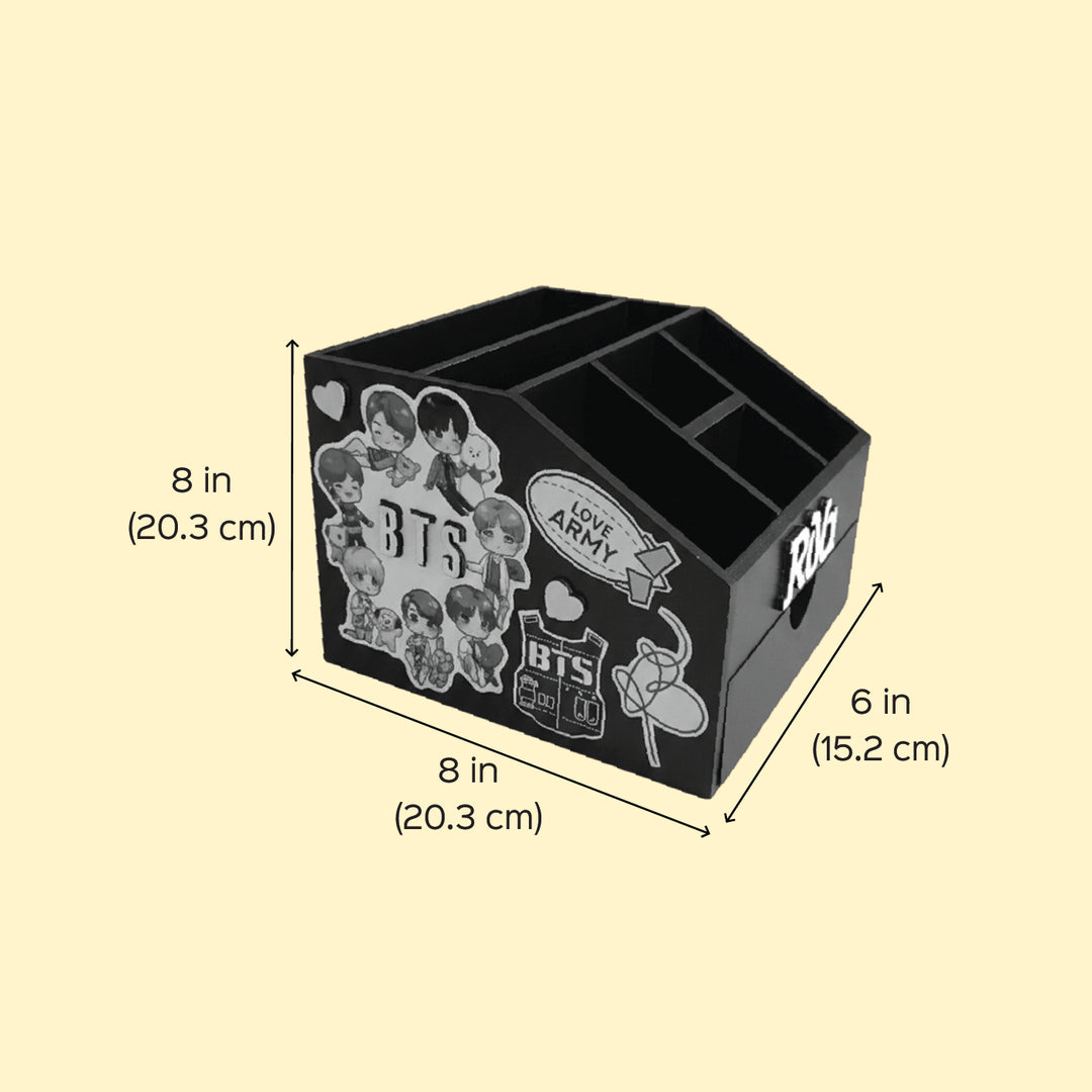 Black Bts Personalized Handmade Stationary Box