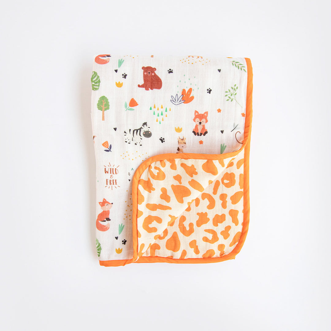 8 Pc | Personalized Jungle Theme Baby Gift Basket | 0-4 Years