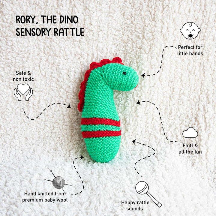 8 Pc | Personalized Dino Friend Baby Gift Basket | 0-4 Years