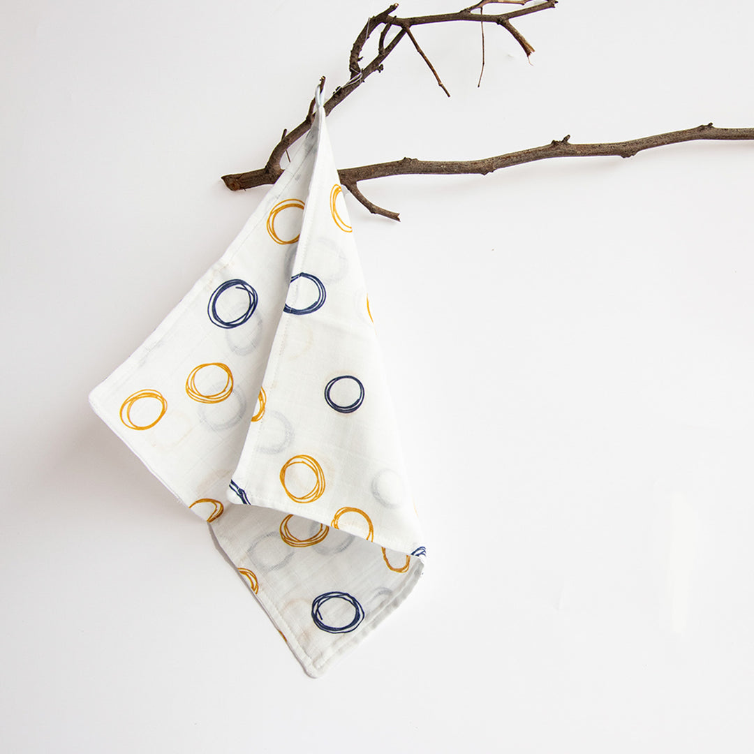 6 Pc | Personalized Doodle Circles Baby Gift Basket | 0-4 Years