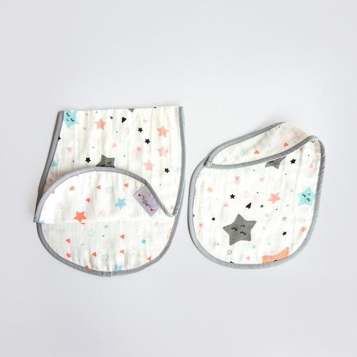 6 Pc | Personalized Stars Theme Baby Gift Basket | 0-4 Years