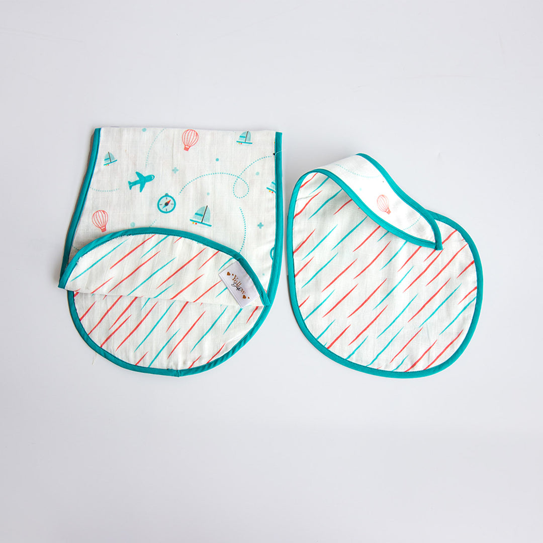 6 Pc | Personalized Doodle Rain Baby Gift Basket | 0-4 Years