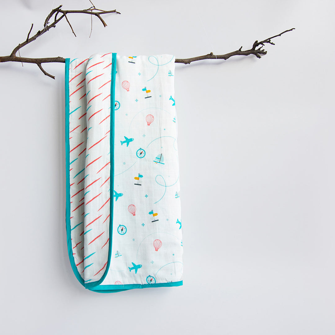 6 Pc | Personalized Doodle Rain Baby Gift Basket | 0-4 Years