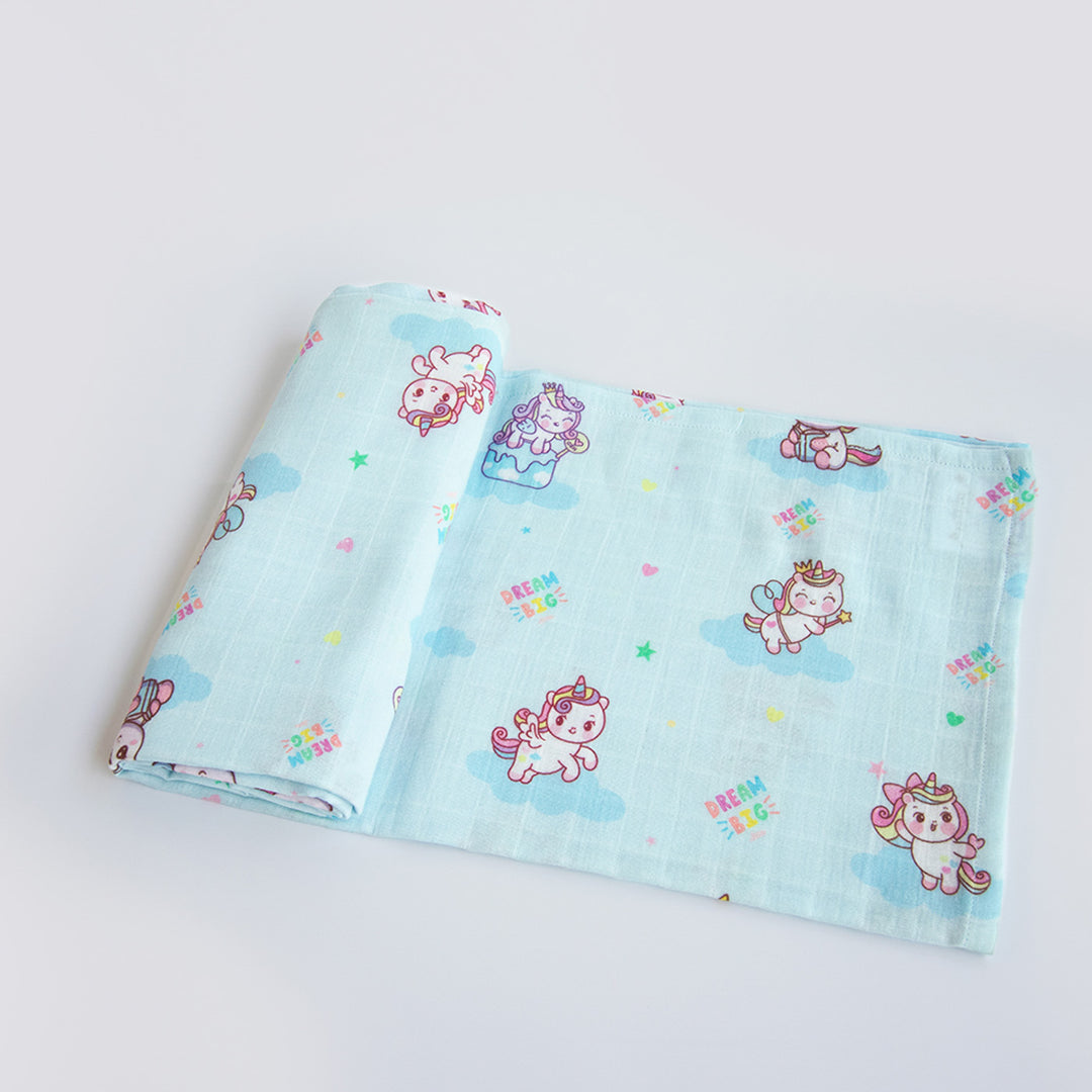 6 Pc | Personalized Unicorn Dreams Baby Gift Basket | 0-4 Years