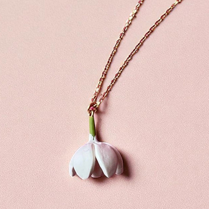 Handmade Polymer Clay Mogra Flower Pendant