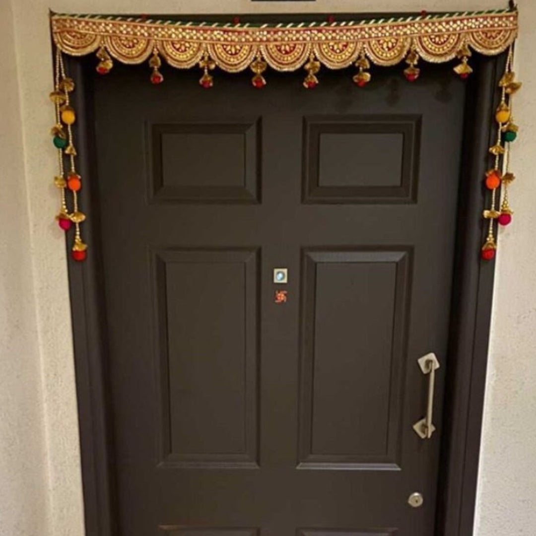 Handmade Gota Patti Semi Circle Geometry Toran