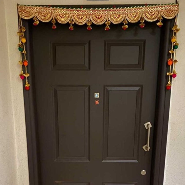 Handmade Gota Patti Semi Circle Geometry Toran