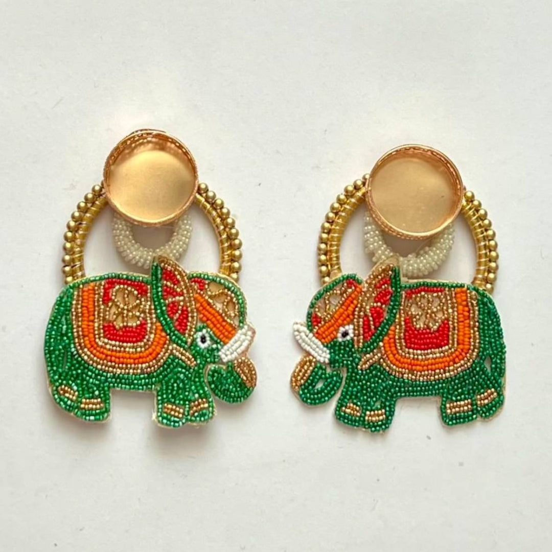 Handmade Beaded Elephant Design Tealight Holder