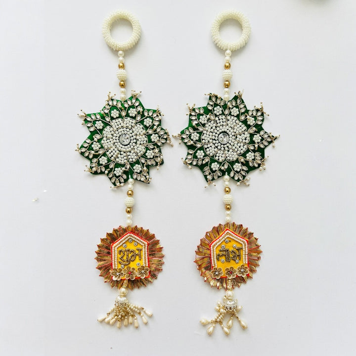 Handmade Zardozi Beaded And Sequin Shubhlabh Silk Hanging