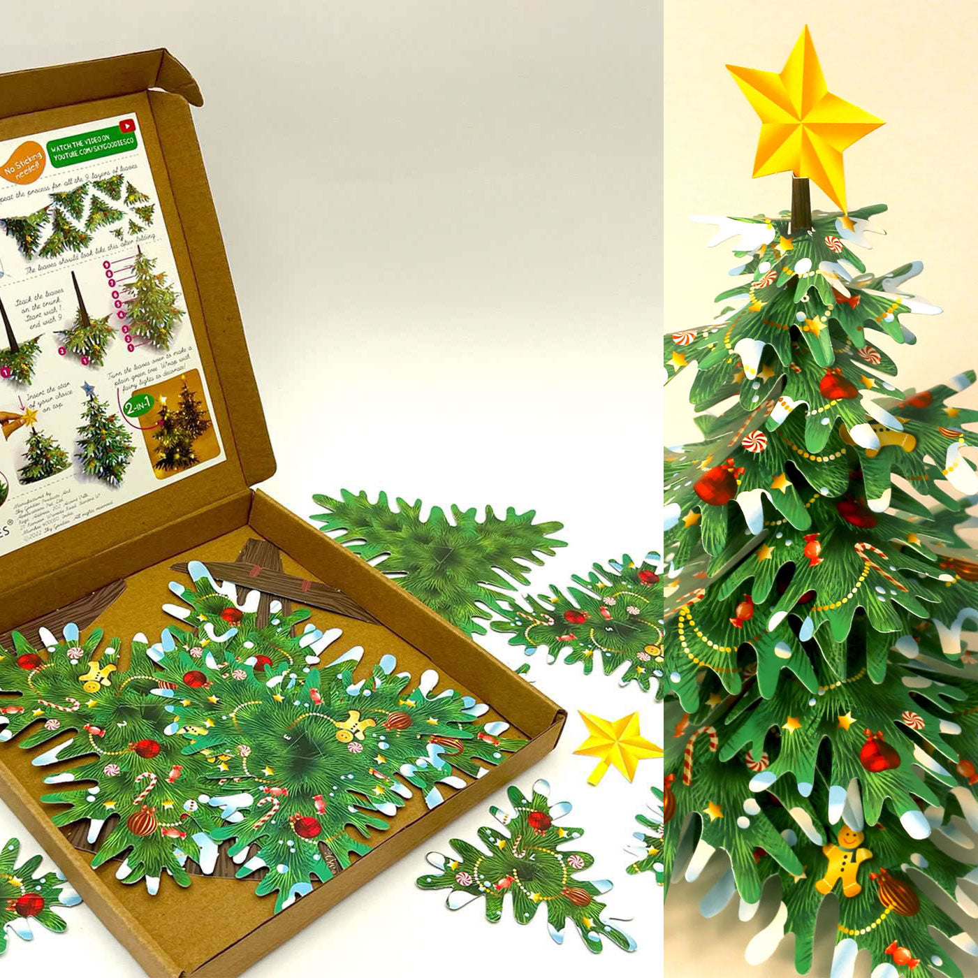 Buy 2-in-1 Christmas Tree DIY Paper Craft Kit Online On Zwende
