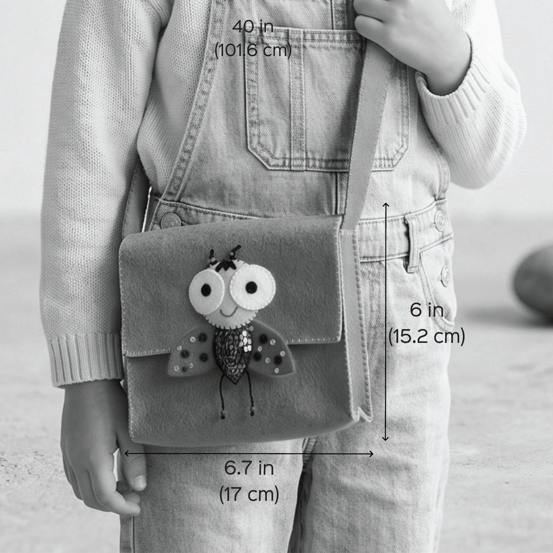 Handmade Leafy Green Fish Sling Bag for Kids | 3+