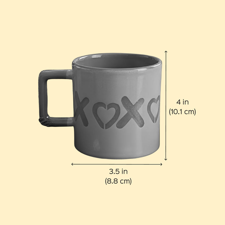Handmade XOXO Ceramic Mug | Secret Santa Gift Ideas