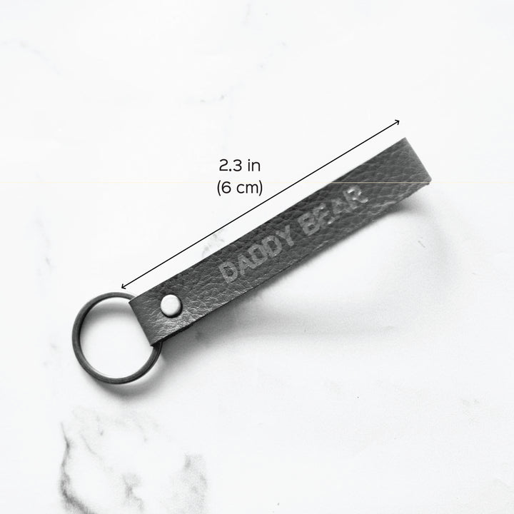 Personalised Leather Keychain for Dad