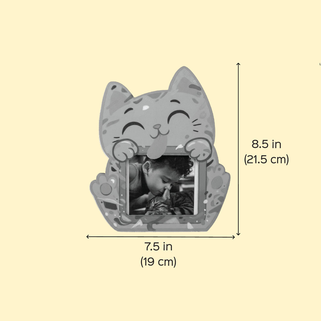 Quirky Orange Cat MDF Photo Frame