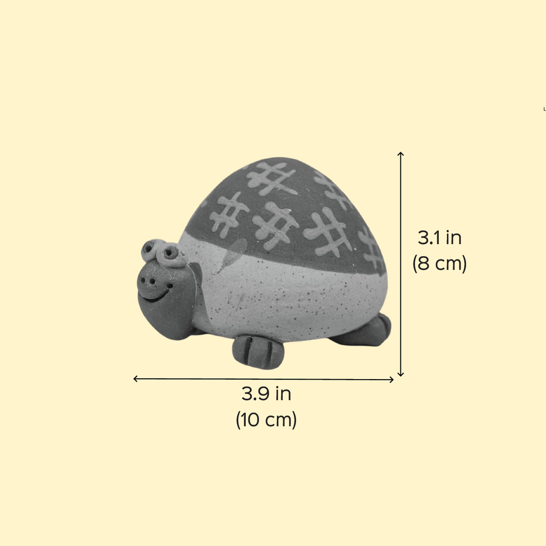 Handmade Nerikomi Ceramic Turtle Figurine