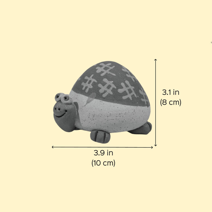 Handmade Nerikomi Ceramic Turtle Figurine