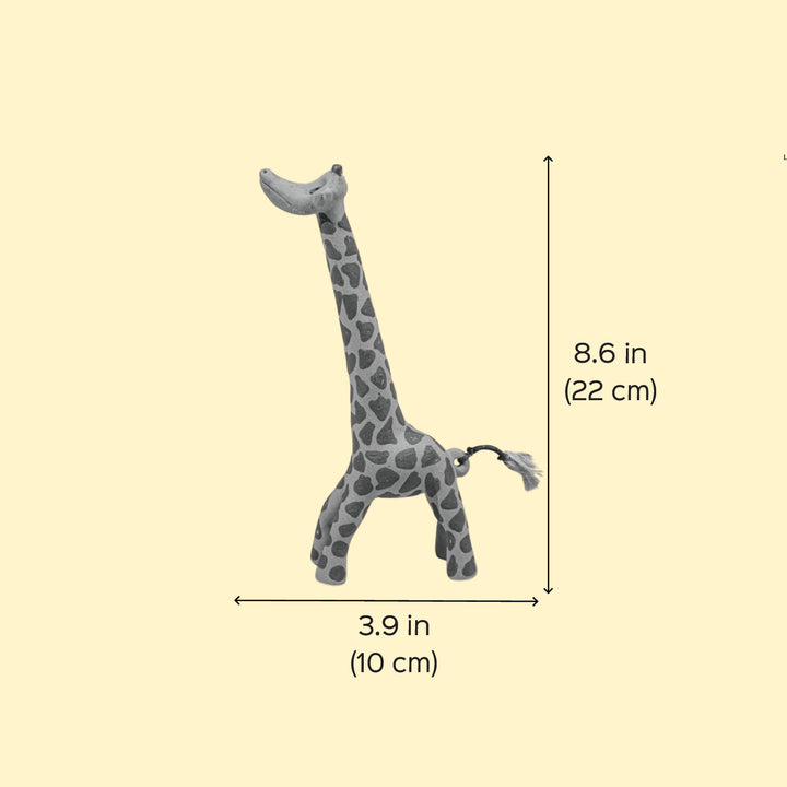 Handmade Nerikomi Ceramic Giraffe Figurine