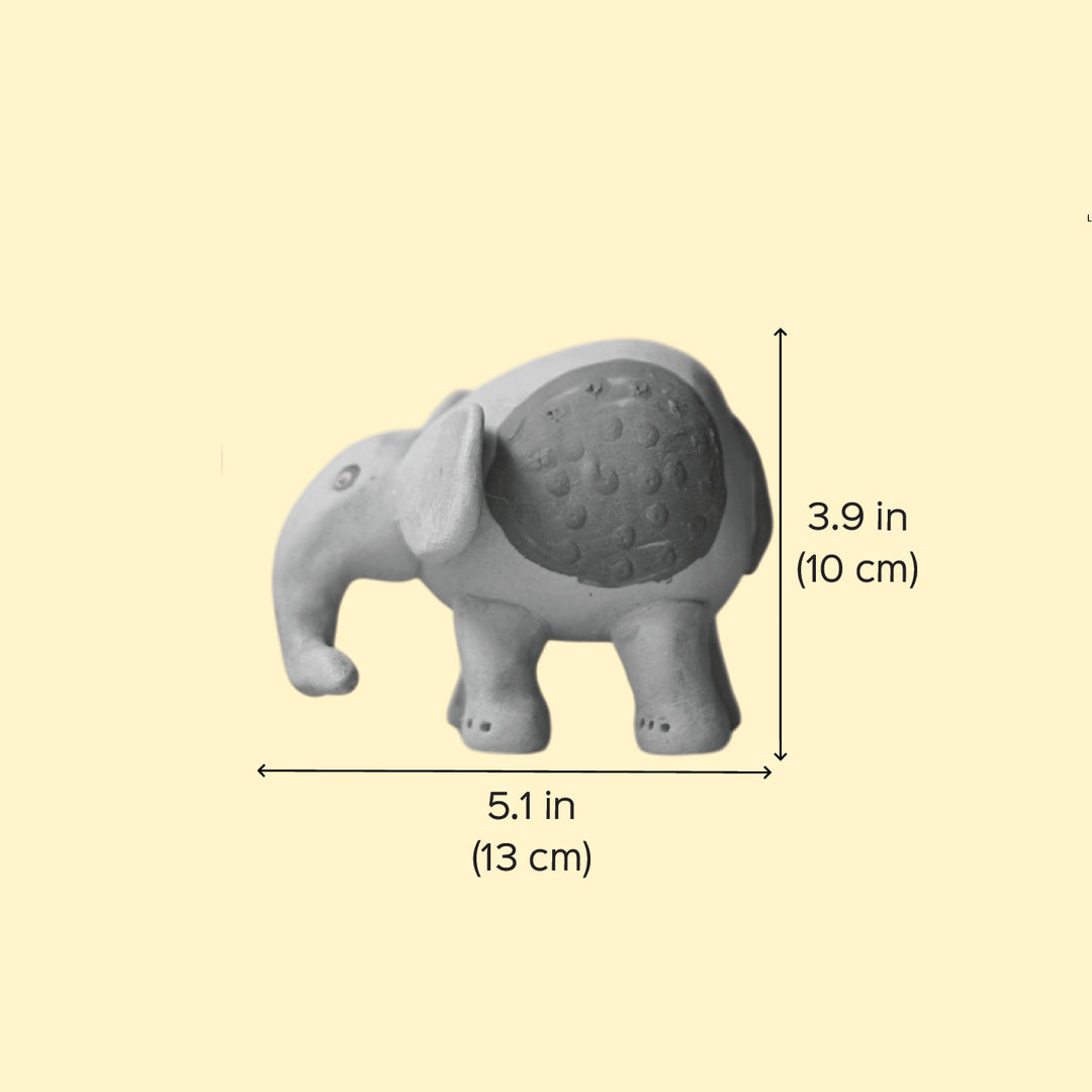 Handmade Nerikomi Ceramic Elephant Figurine