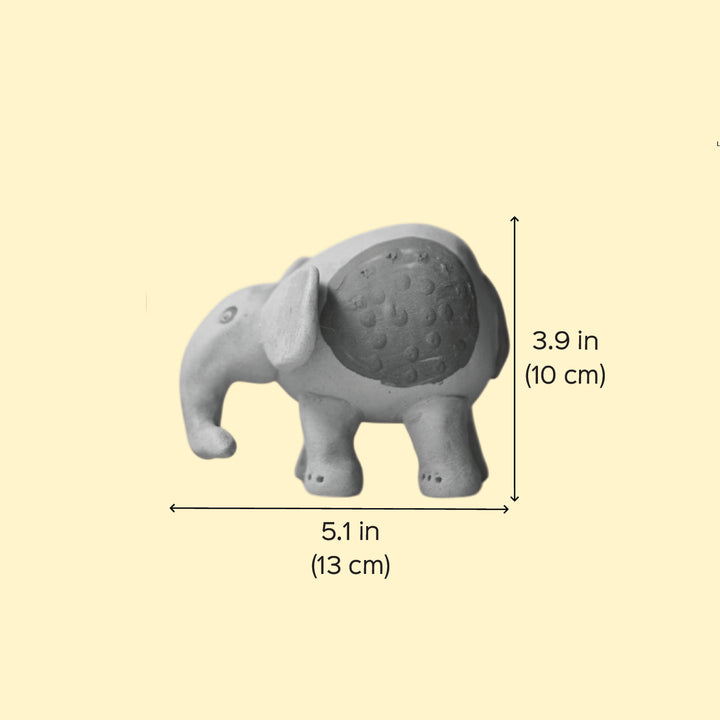 Handmade Nerikomi Ceramic Elephant Figurine