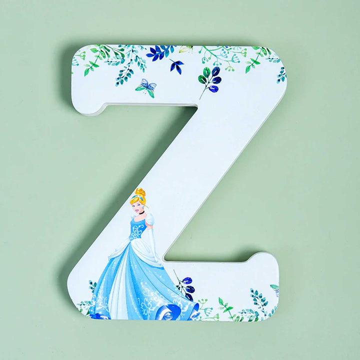 Handmade Blue Princess Theme MDF Wood 3D Wall Letter For Kids - Z
