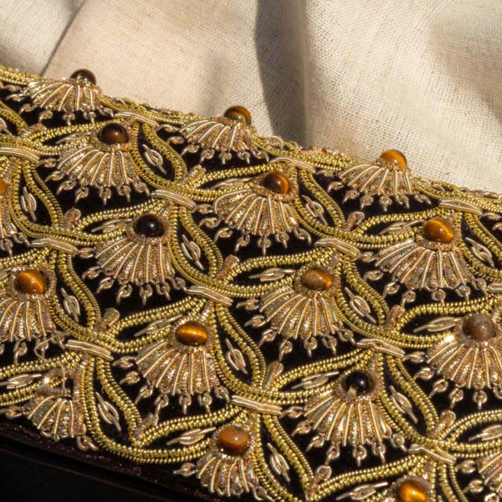 Jhoomar Handcrafted Zardozi Clutch Purse