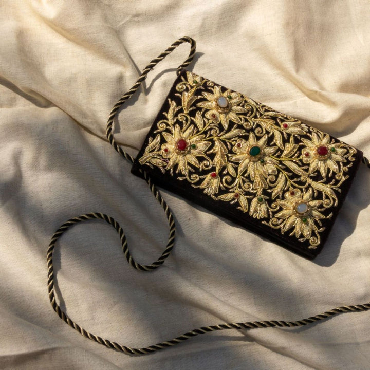 Kat Jaal Handcrafted Zardozi Sling Purse