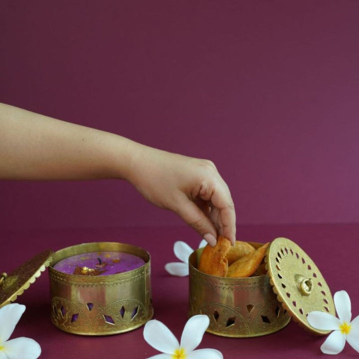 Handcrafted Brass Scented Candle with Jar Gift Box