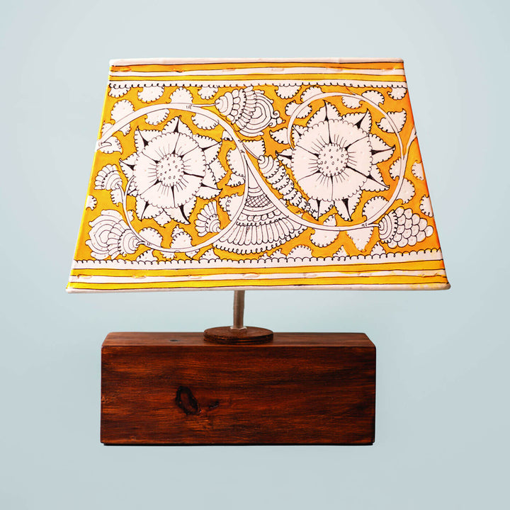 Hand Painted Parchment Leather Tholu Bommalata Lamp