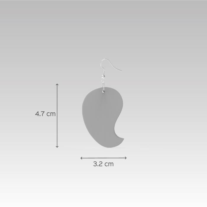 Paper Mache Earrings - Peach Cashew