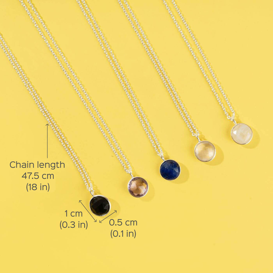 Handcrafted Healing Stone 18k Gold Necklace