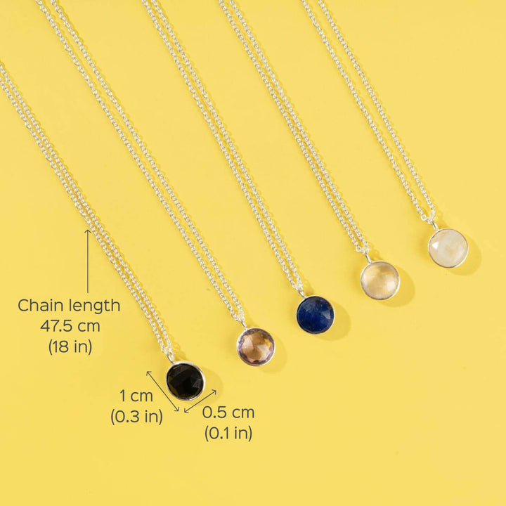 Handcrafted Healing Stone 18k Gold Necklace