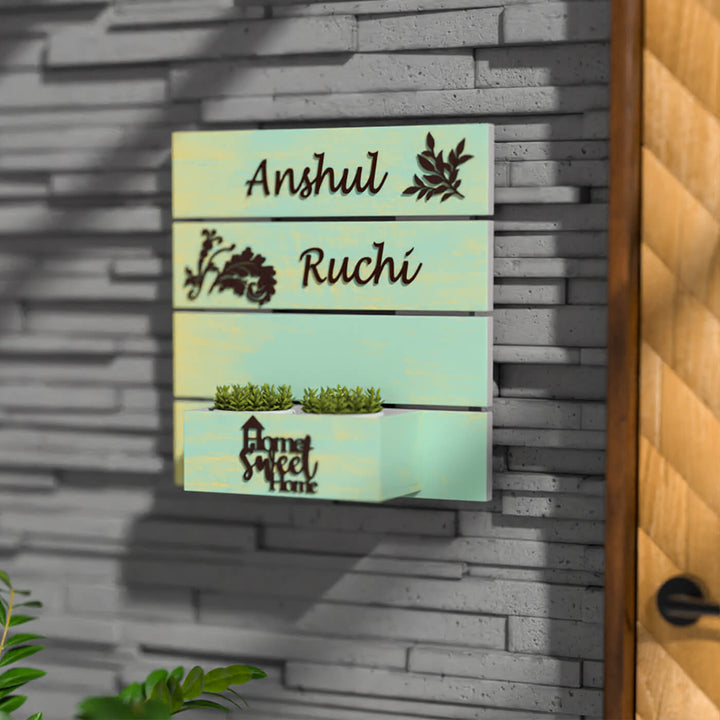 Rustic Wooden Planter Nameboard