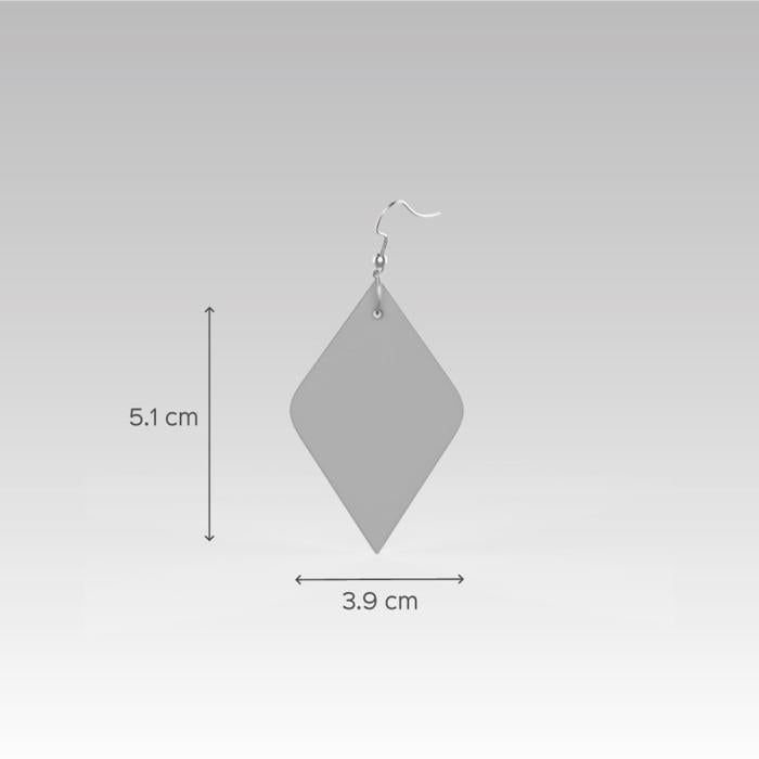 Paper Mache Earrings - Peach Rhombus