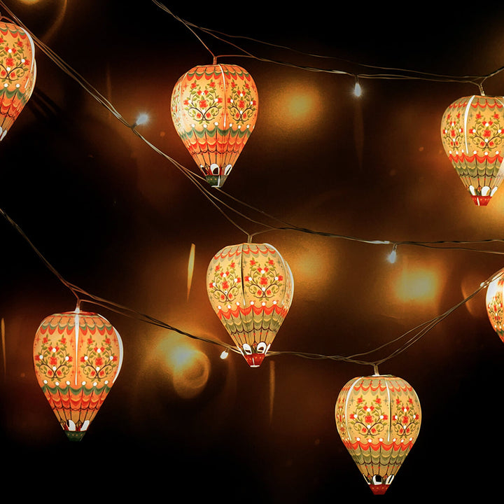 Paper Mini Hot Air Balloon Fairy Lights