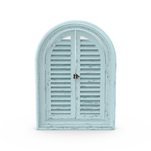 Arched Vintage Window Mirror