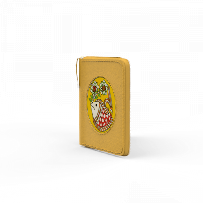 Square Zip Wallet in Yellow