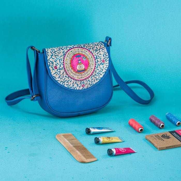 Small Blue Sling Bag