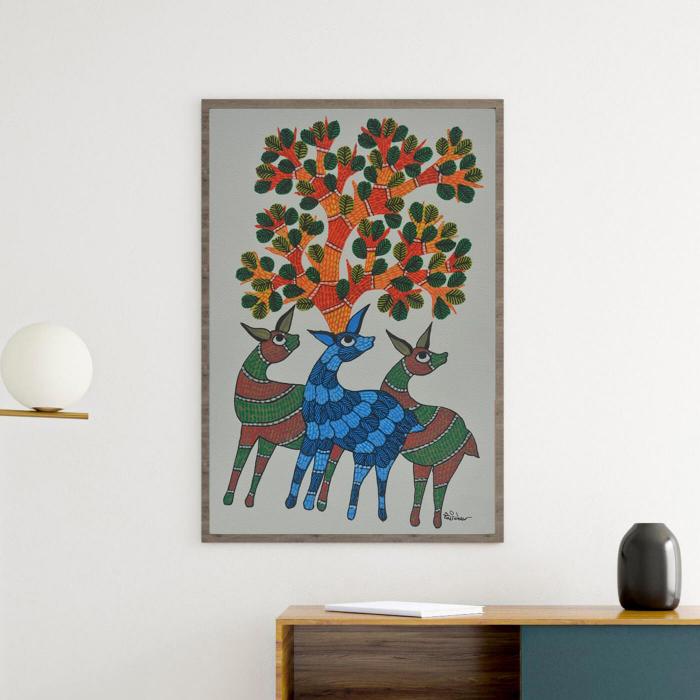 Mrag - 2.5x3 ft Gond Painting 76