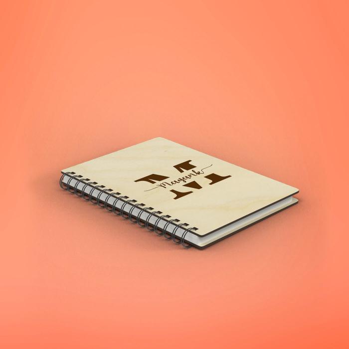 A5 Monogrammed Laser Etched Diary - Letter M