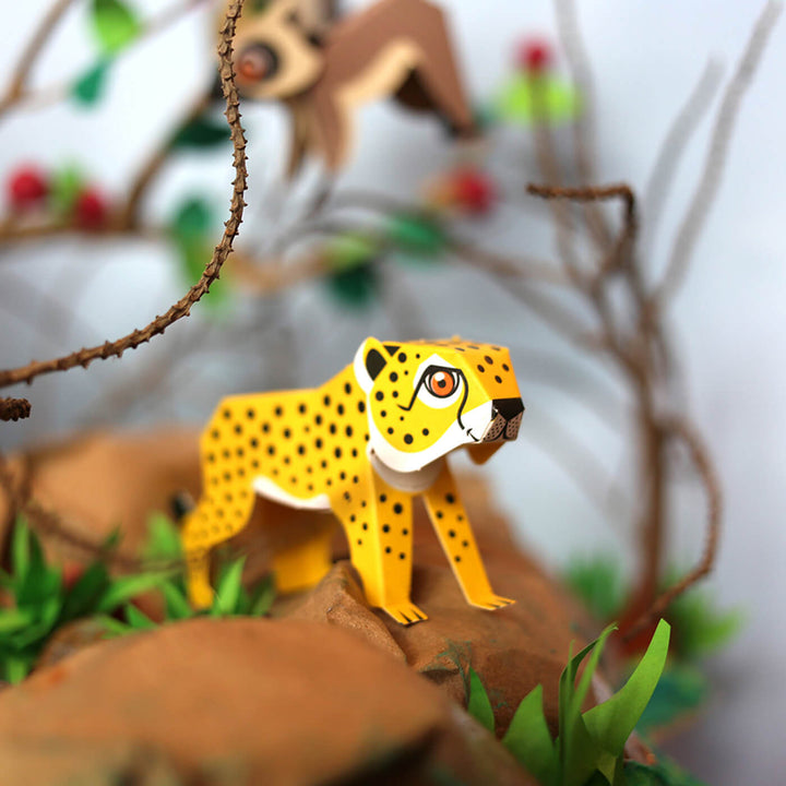 DIY Mini Endangered Animals Paper Craft Kit - Set of 12