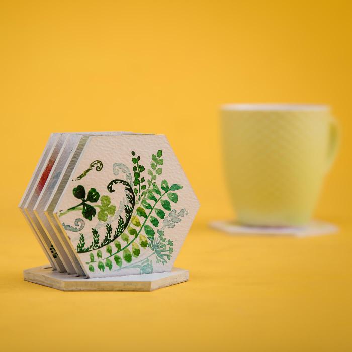 Nature inspired hand painted Coasters