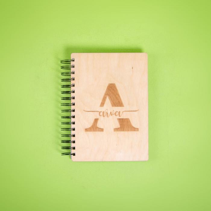 A5 Monogrammed Laser Etched Diary - Letter A