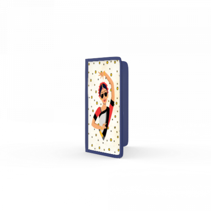 Passport Cover with Dancer in White - The Indian Raga Collection - Zwende