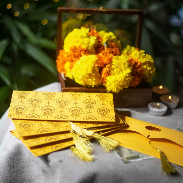 Handcrafted Envelopes - Pack of 5 - Yellow