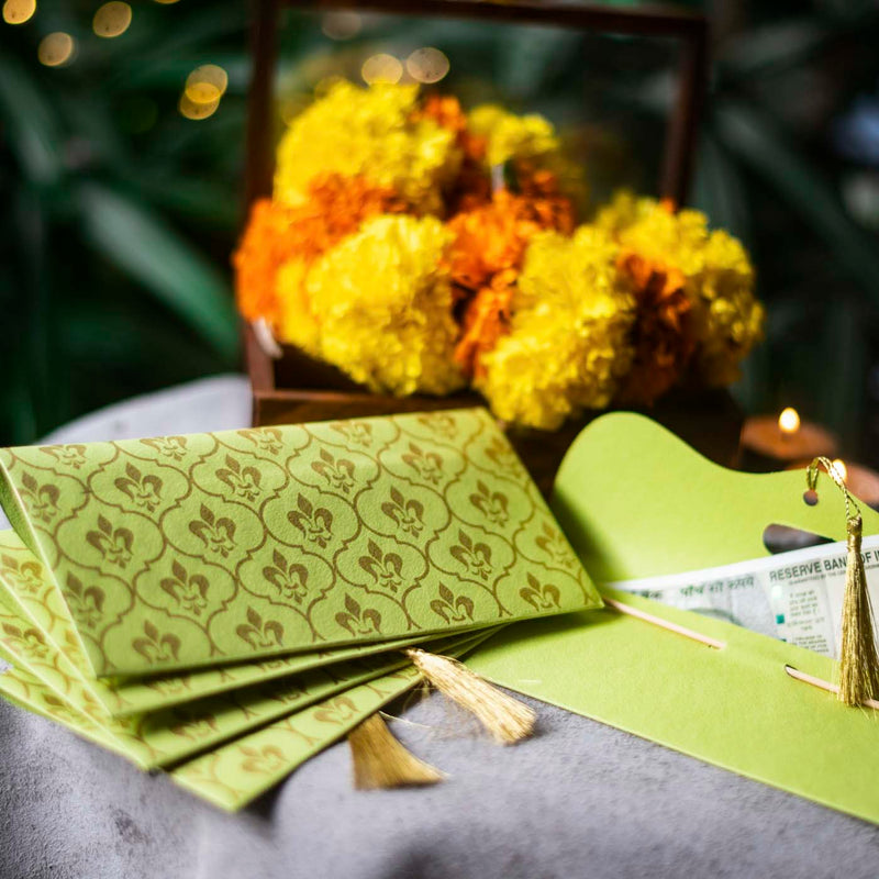 Handcrafted Envelopes - Pack of 5 - Green