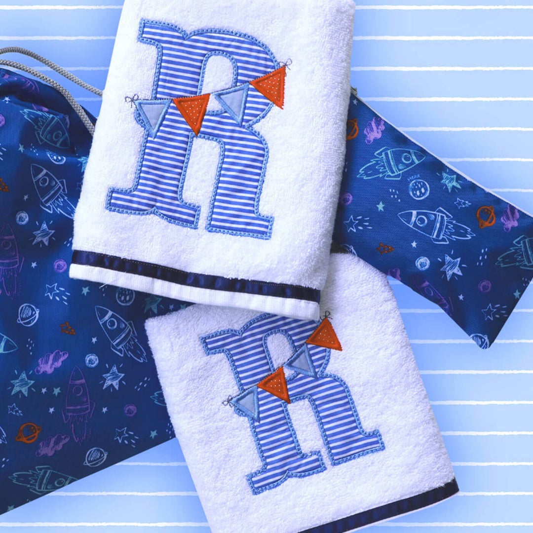 Small Bath Towels Set - Blue Galore