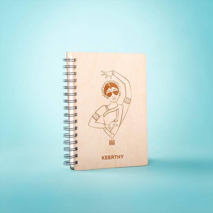 Personalized Laser Etched Dancer Diary - B5 - The Indian Raga Collection