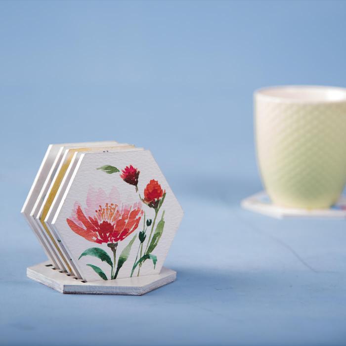 Floral & Fauna Coasters - Set of 6