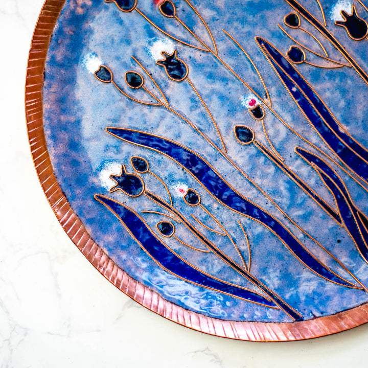 Copper Enamel Wall Plate - Pastels - Emilia - Zwende